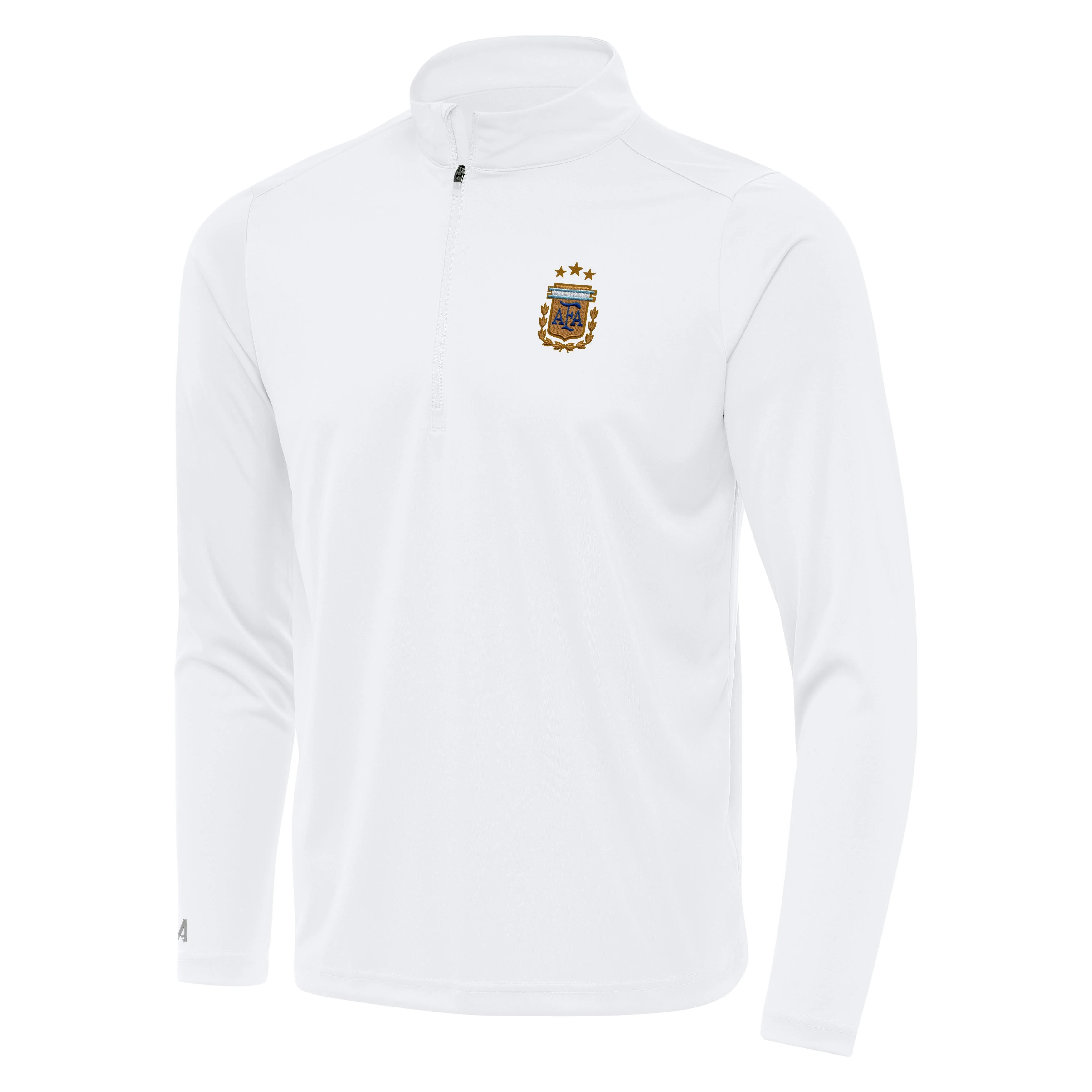Argentina National Team Antigua Men's Tribute 1/4 Zip Pullover - White