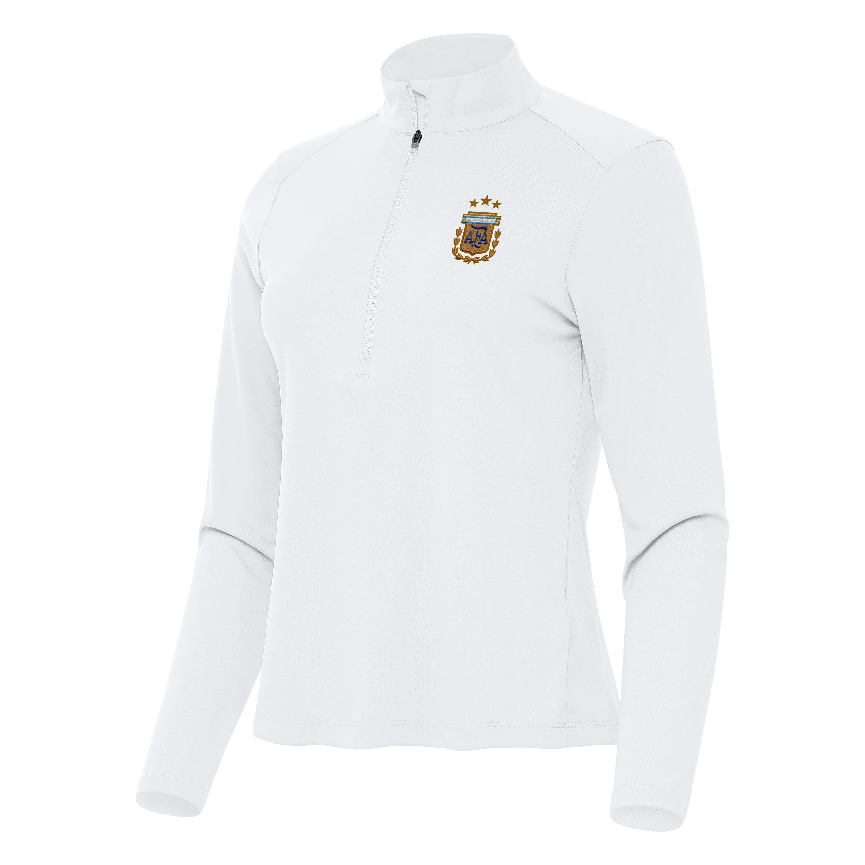 Argentina National Team Antigua Women's Tribute 1/2 Zip Pullover - White