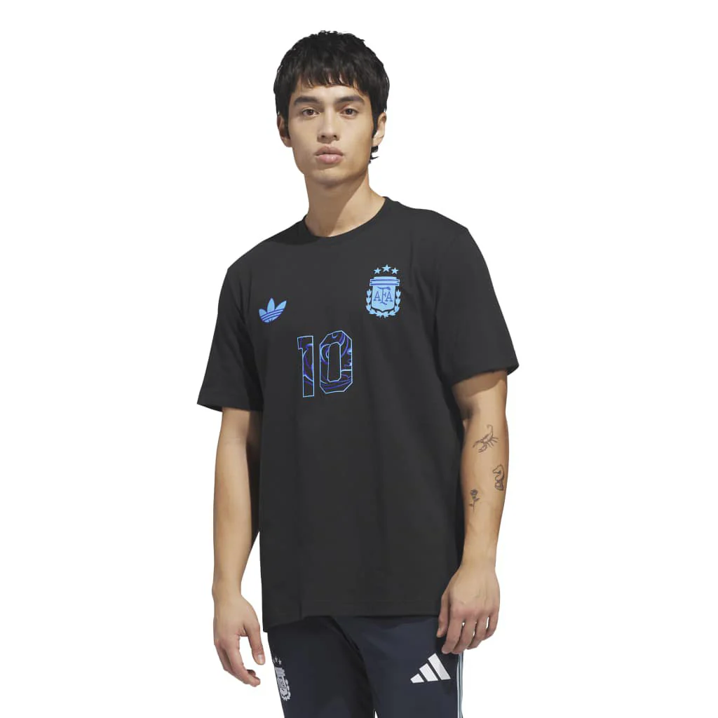 Argentina National Team Lionel Messi adidas 2026 Away Name & Number T-Shirt - Black - Image 2