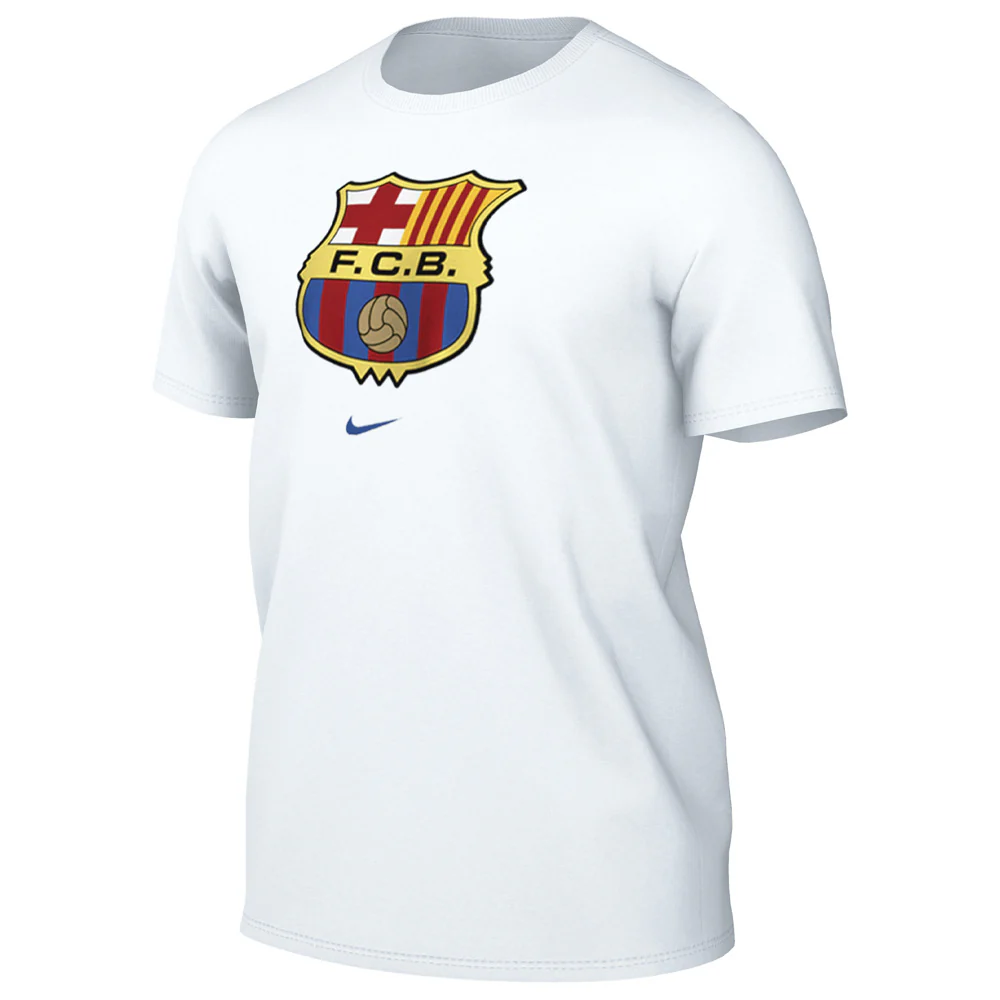 Barcelona Nike 2023 Crest T-Shirt - White