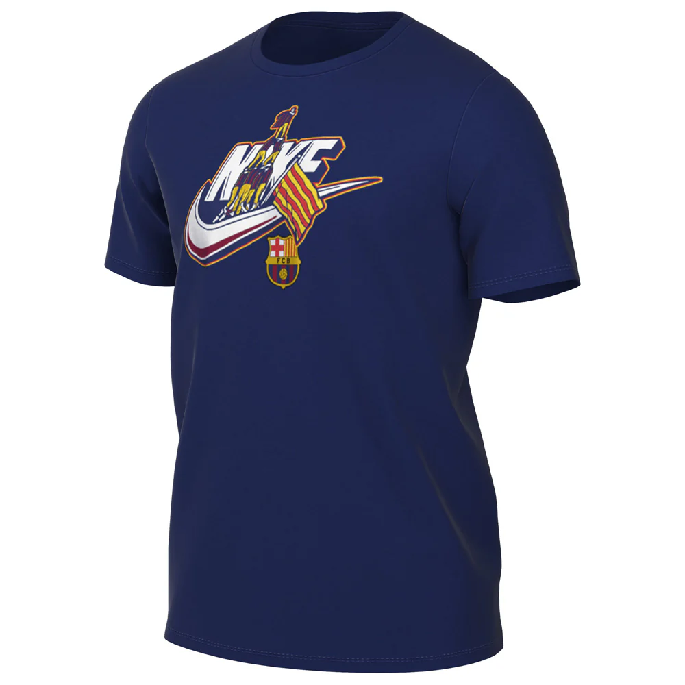 Barcelona Nike 2023 Futura T-Shirt - Navy