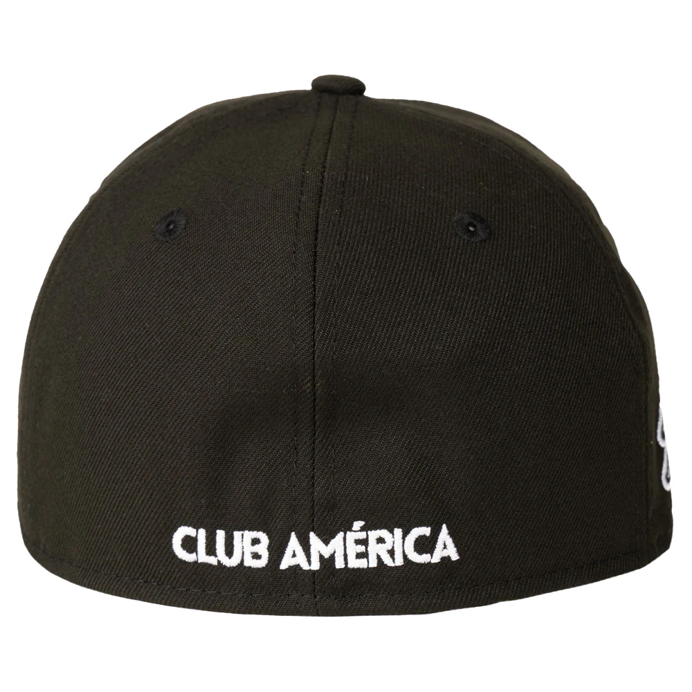 Club America New Era Black & White 59FIFTY Fitted Hat - Image 3
