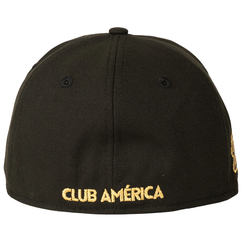 Club America New Era Gold Logo 59FIFTY Fitted Hat - Image 2