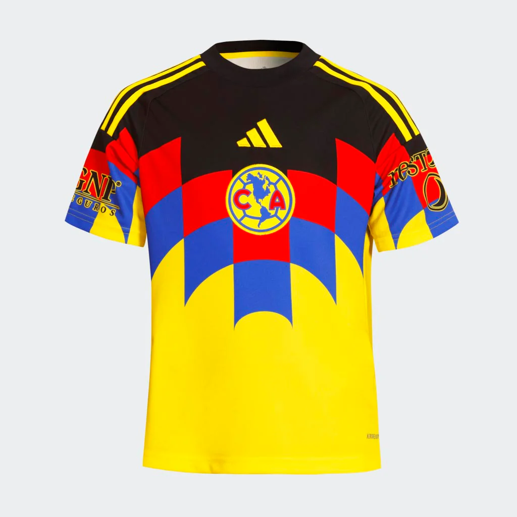 Club America Youth adidas 2025/2026 Home Stadium Jersey - Yellow - Image 2