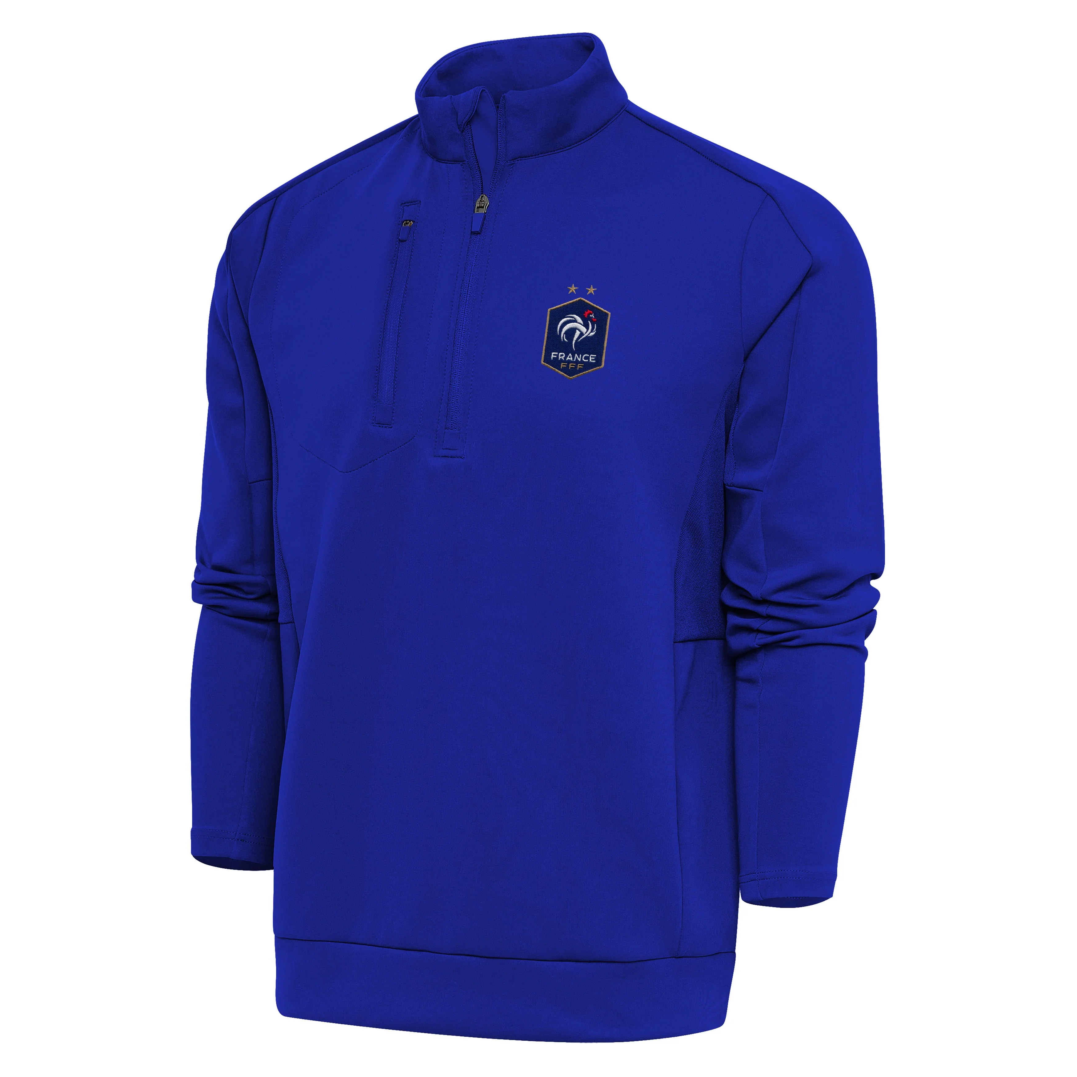 France National Team Antigua Men's Genesis 1/4 Zip Pullover - Blue