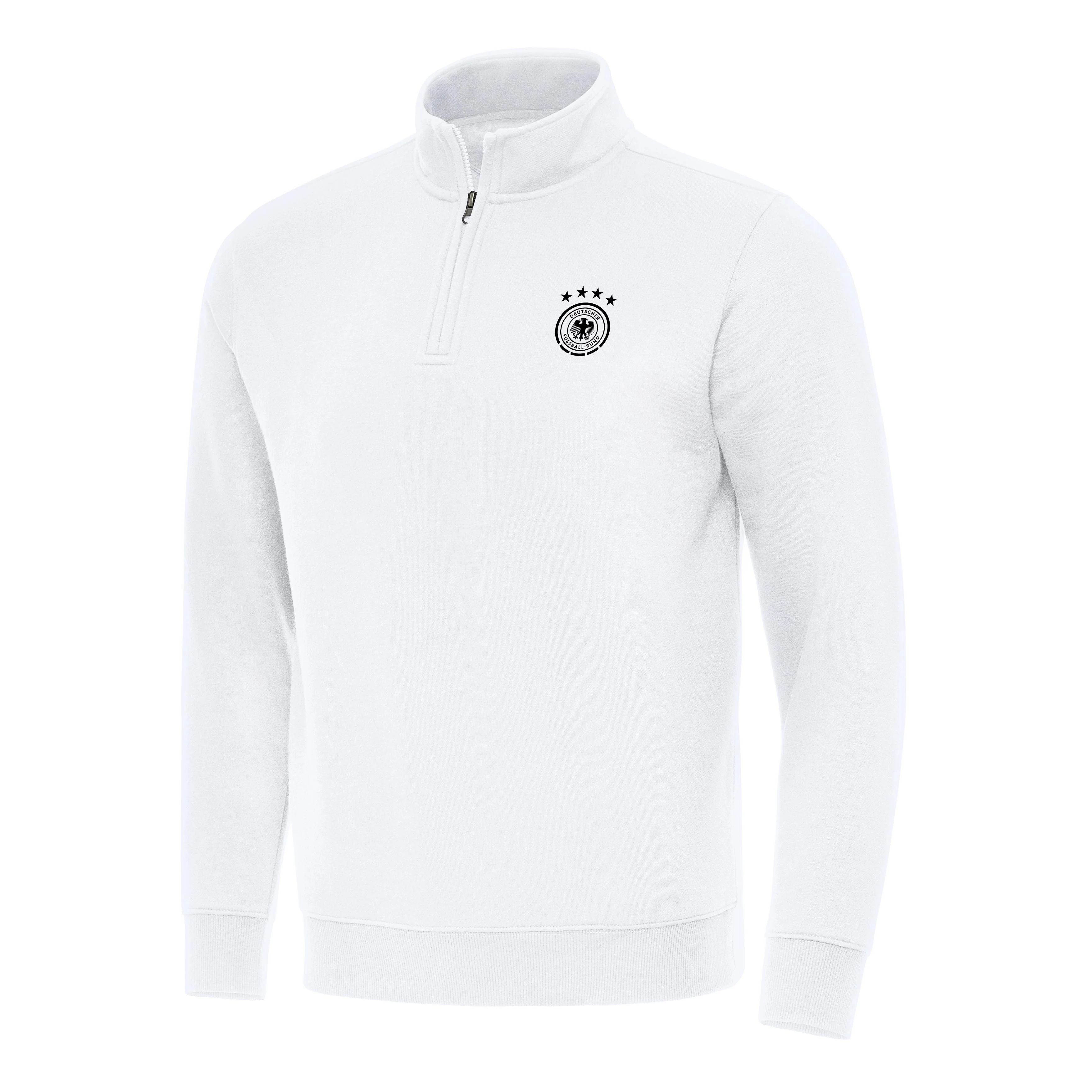 Germany National Team Antigua Men's Landslide 1/4 Zip Pullover - White