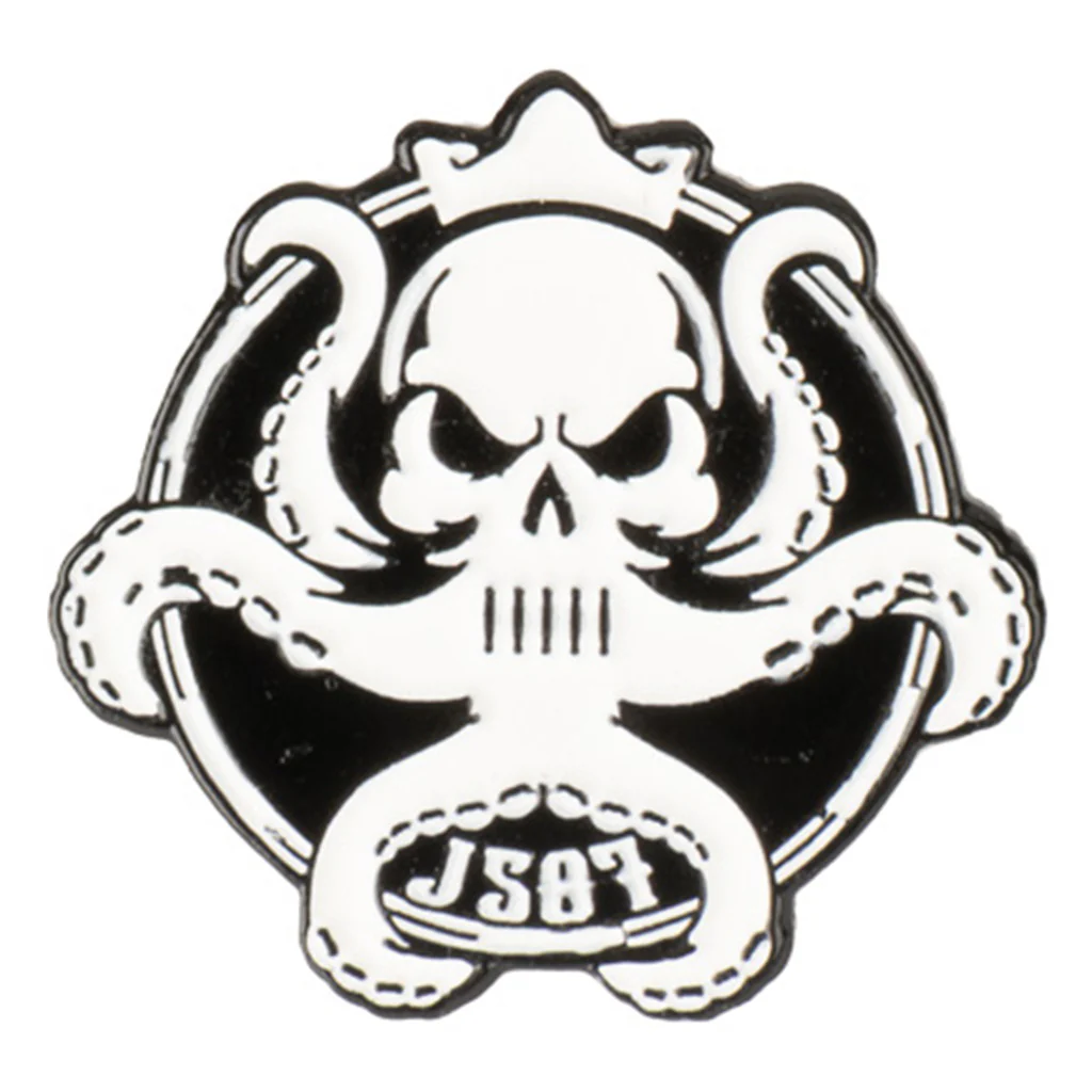 Just Sports Jolly Roger Pin - Black & White