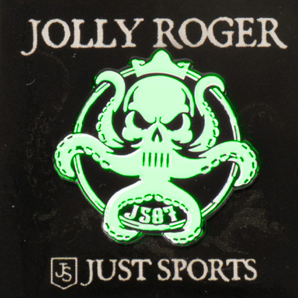 Just Sports Jolly Roger Pin - Black & White - Image 3