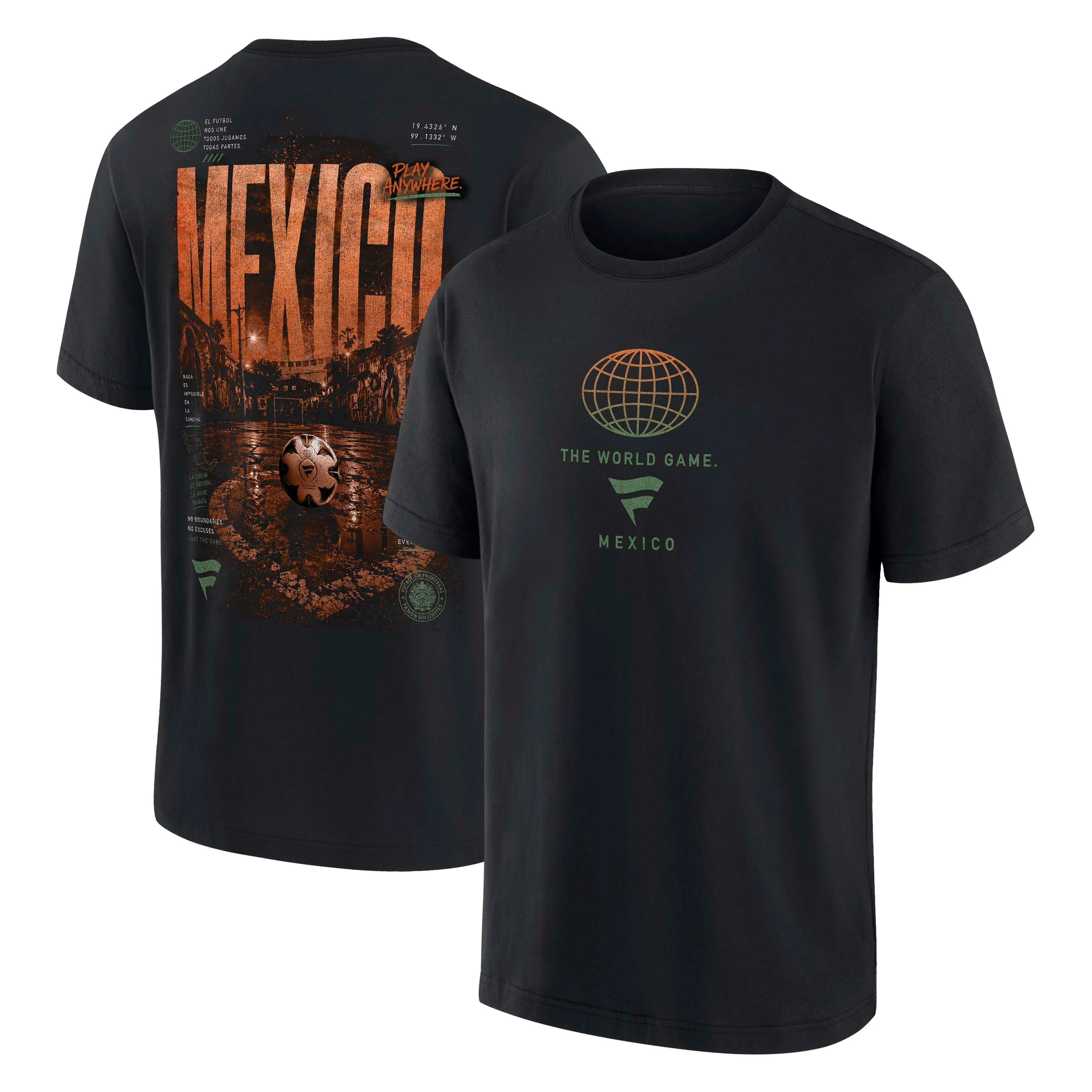 Mexico National Team Fanatics Streets of the World T-Shirt- Black