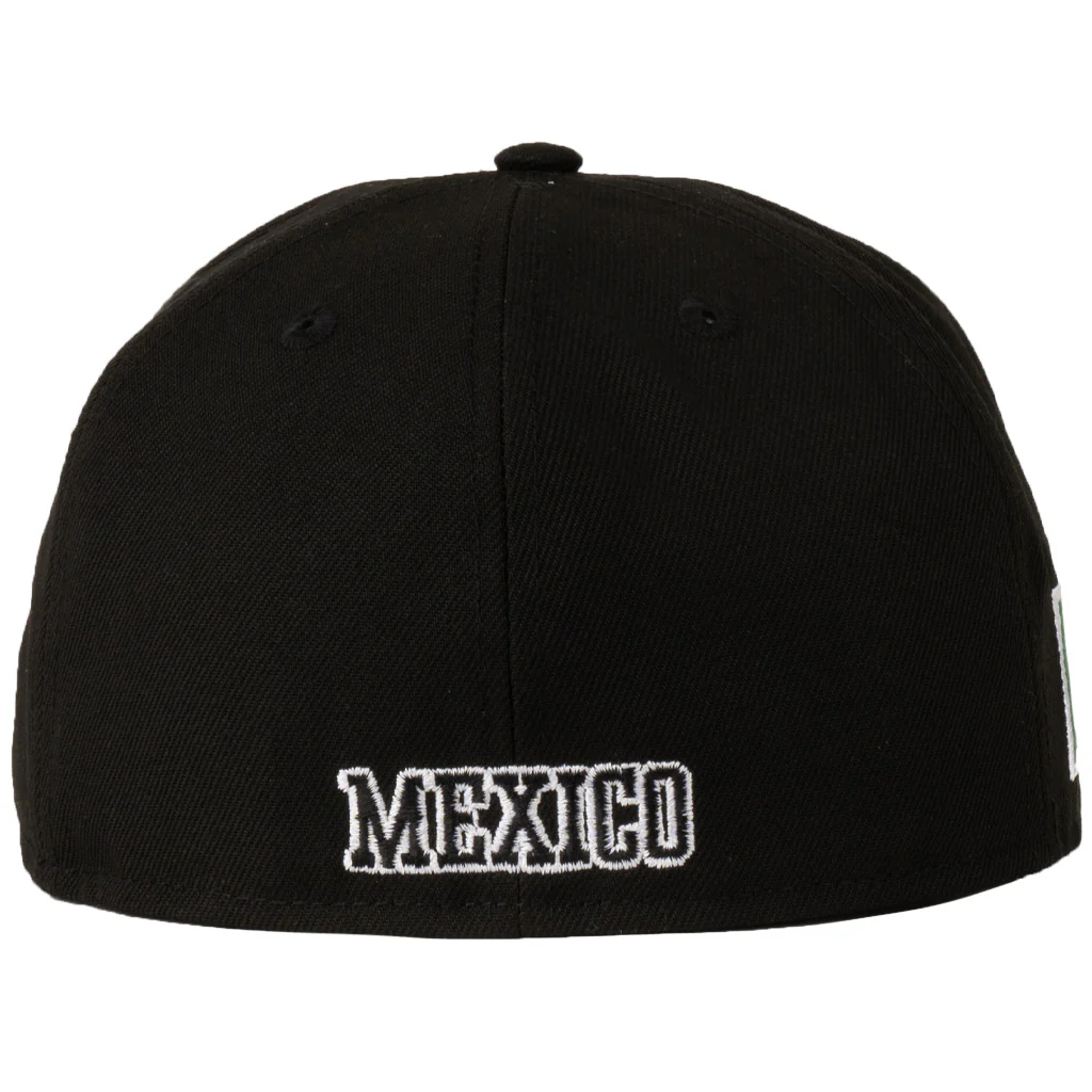 Mexico New Era Black & White 59FIFTY Fitted Hat - Black - Image 2