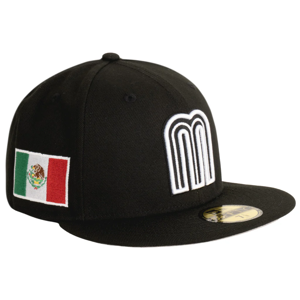 Mexico WBC New Era Black And White 59FIFTY Fitted Hat - Black - Image 2