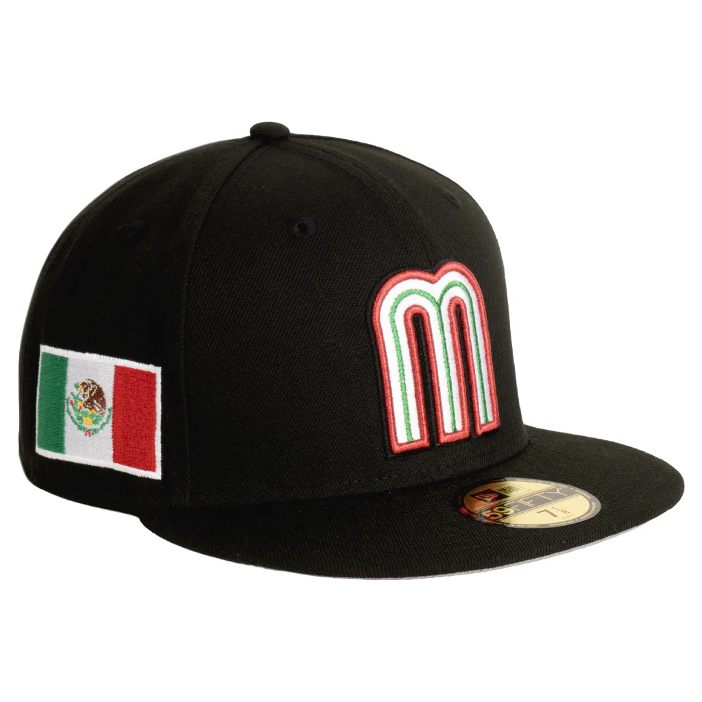 Mexico WBC New Era OTC 59FIFTY Fitted Hat - Black - Image 2