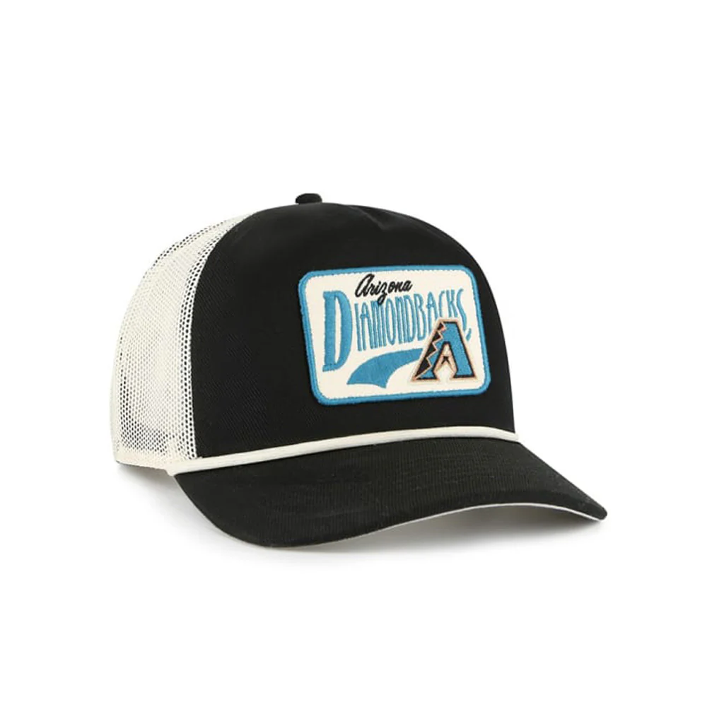MLB Arizona Diamondbacks '47 Emmett Hitch Trucker Snapback Hat - Black - Image 2