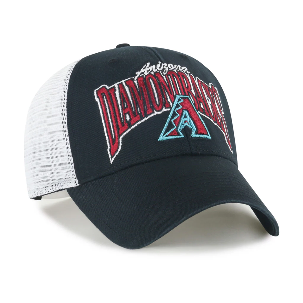 MLB Arizona Diamondbacks '47 Keystone Mesh Trucker MVP Hat - Black - Image 2