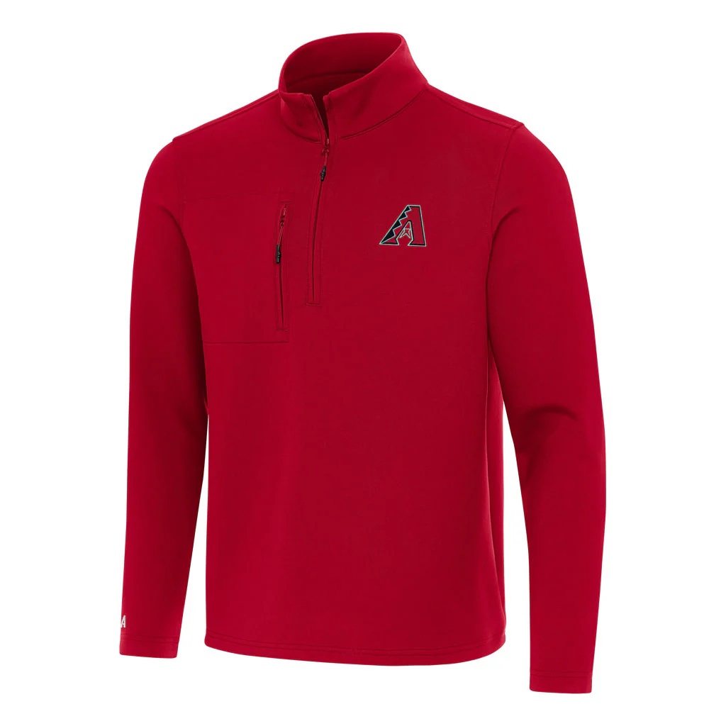 MLB Arizona Diamondbacks Antigua Insider 1/4 Zip Pullover Jacket - Red