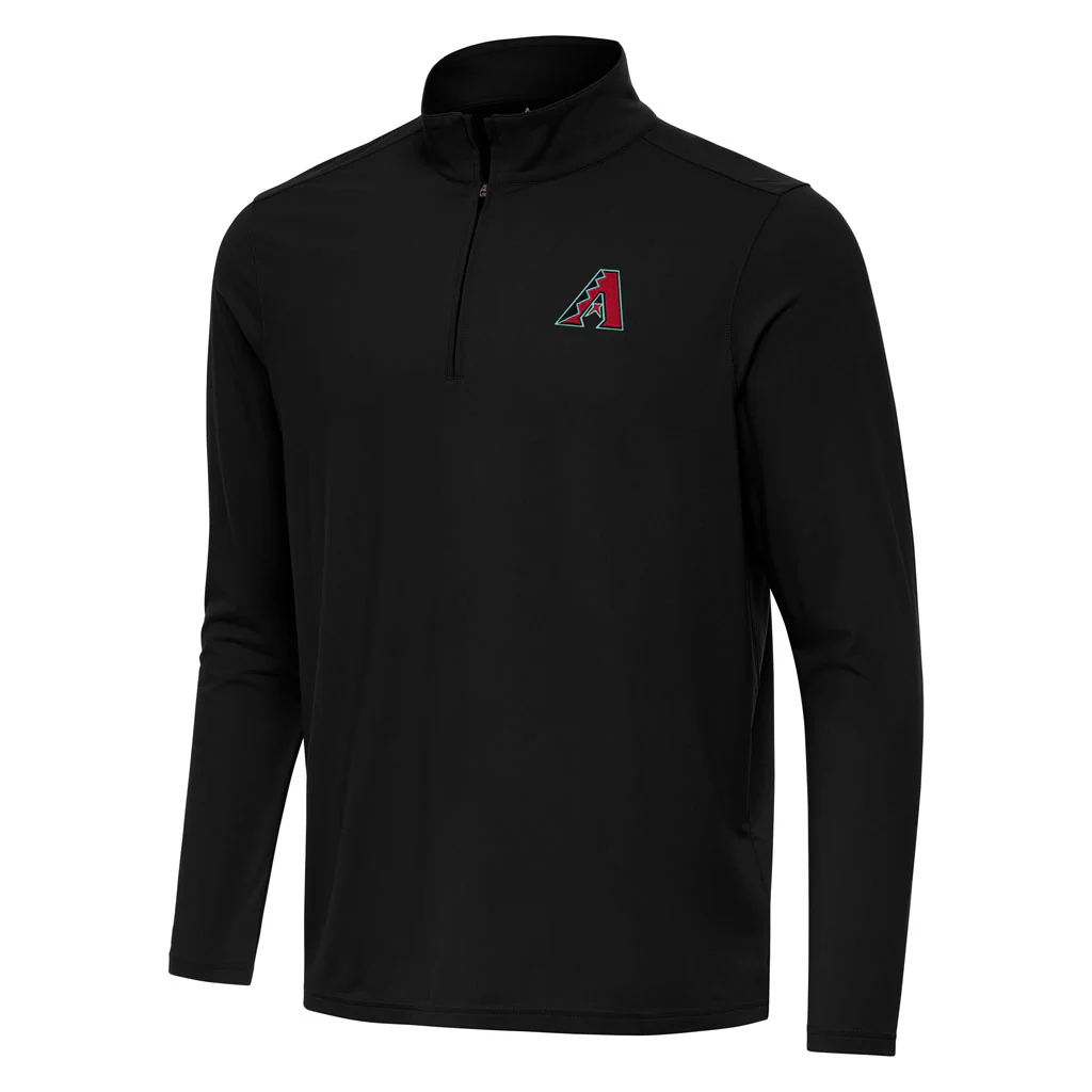 MLB Arizona Diamondbacks Antigua Intent 1/4 Zip Pullover Jacket - Black
