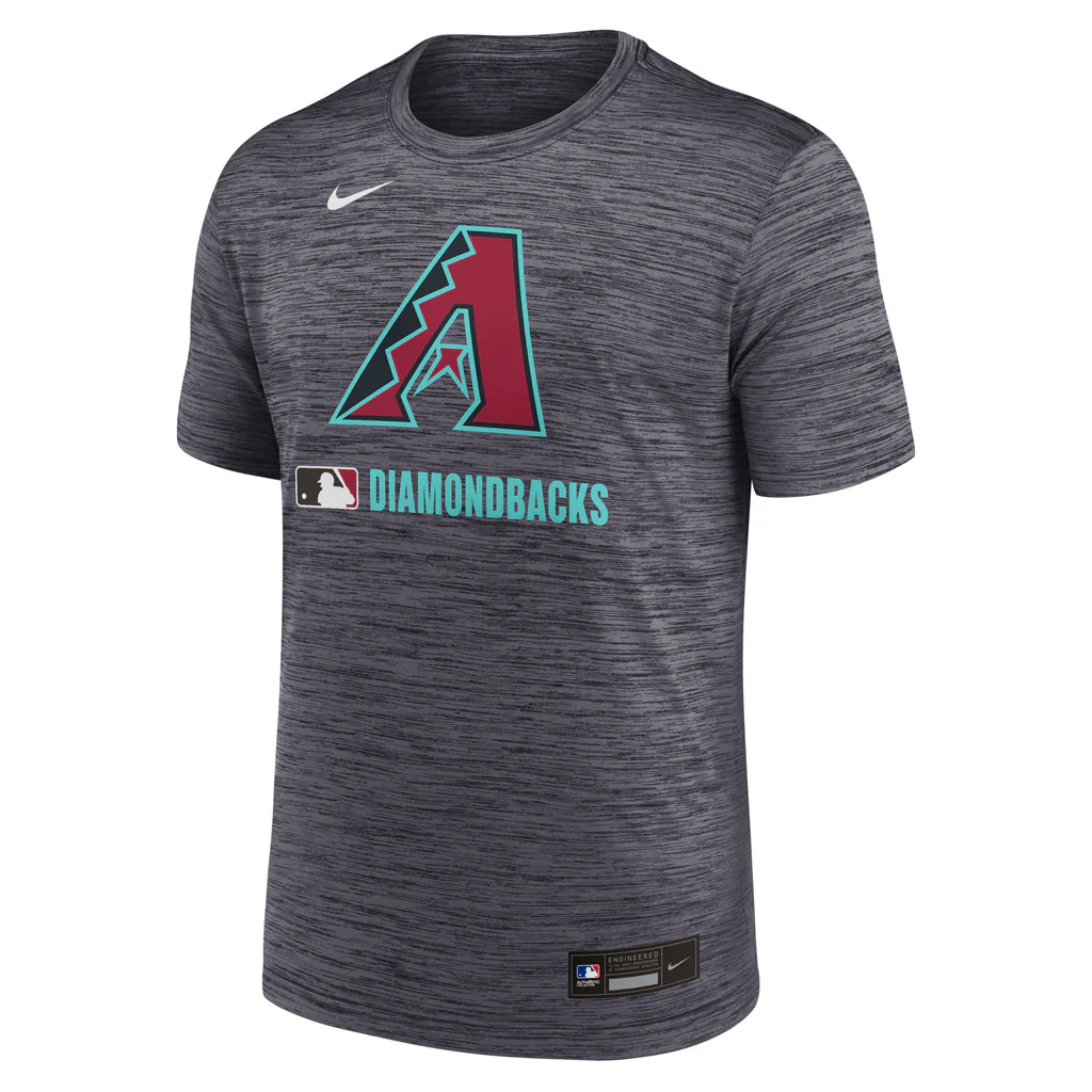MLB Arizona Diamondbacks Authentic Collection Velocity T-Shirt - Black - Image 2