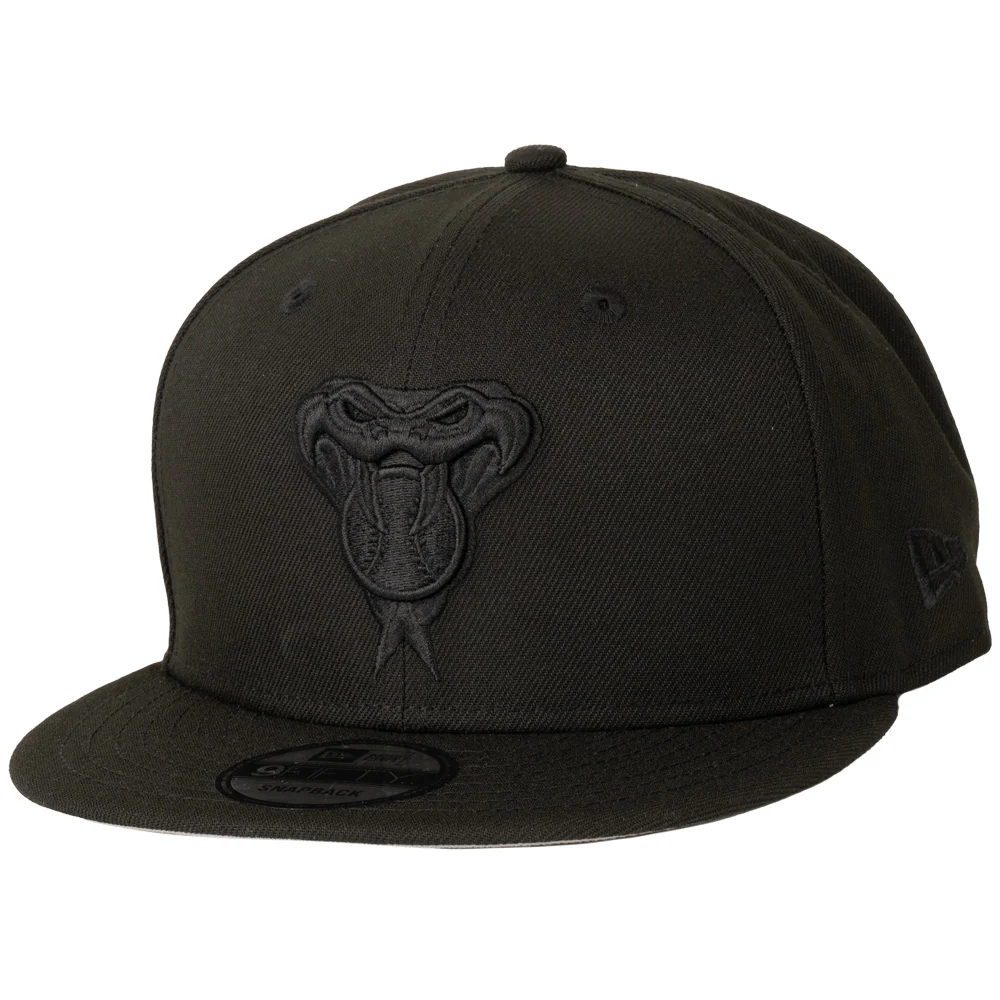 MLB Arizona Diamondbacks Black On Black Snakehead 9FIFTY Snapback Hat - Black