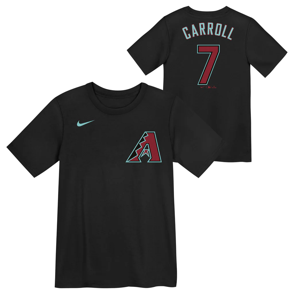 MLB Arizona Diamondbacks Corbin Carroll Kids Nike Name & Number T-Shirt