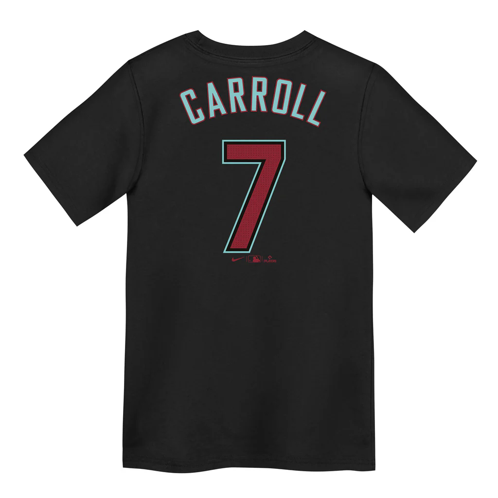 MLB Arizona Diamondbacks Corbin Carroll Kids Nike Name & Number T-Shirt - Image 3
