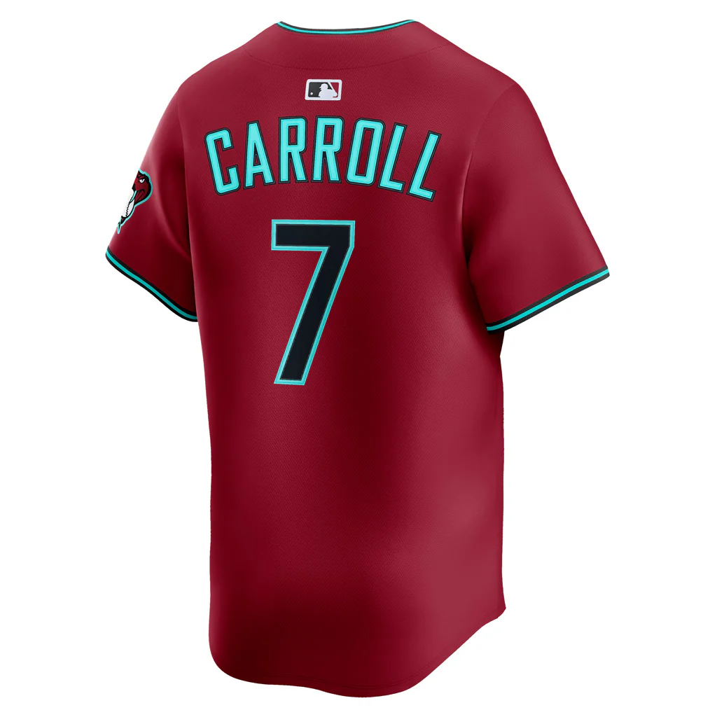 MLB Arizona Diamondbacks Corbin Carroll Nike Alternate Limited Jersey - Red - Image 3