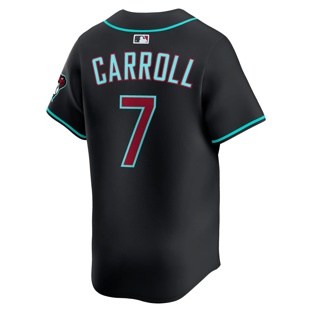 MLB Arizona Diamondbacks Corbin Carroll Nike Alternate Limited Jersey - Black - Image 3