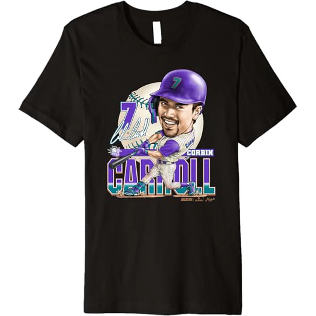 MLB Arizona Diamondbacks Corbin Carroll Ryno Sports Hit Mudge T-Shirt - Black
