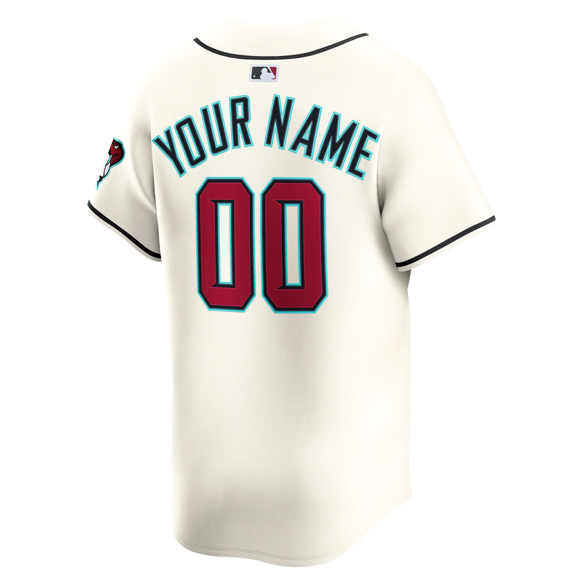 MLB Arizona Diamondbacks Custom Nike Home Limited Jersey - White - Image 3