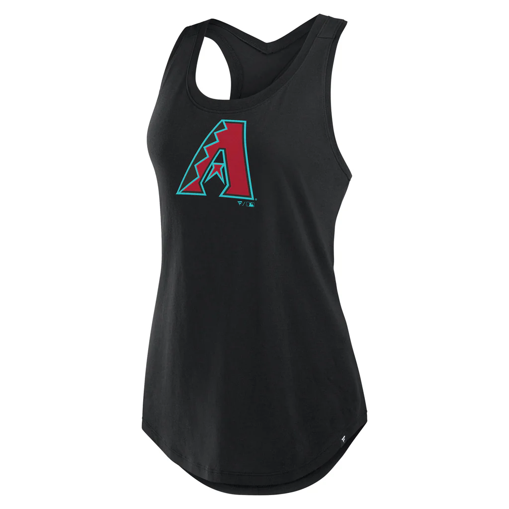 MLB Arizona Diamondbacks Fanatics Women's Primary Logo Racerback Tank Top - Black - Image 2
