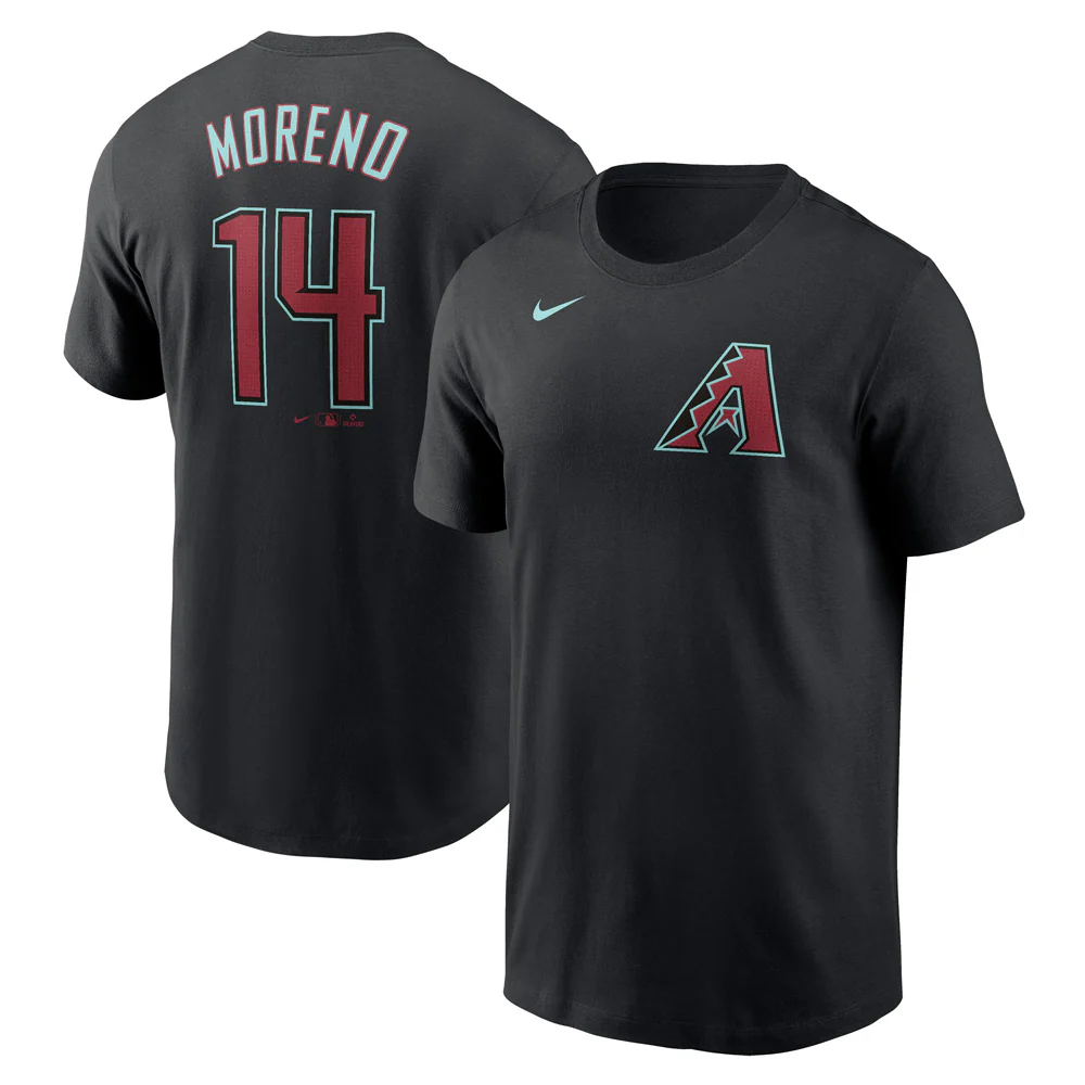 MLB Arizona Diamondbacks Gabriel Moreno Nike FUSE Alternate Name & Number T-Shirt - Black