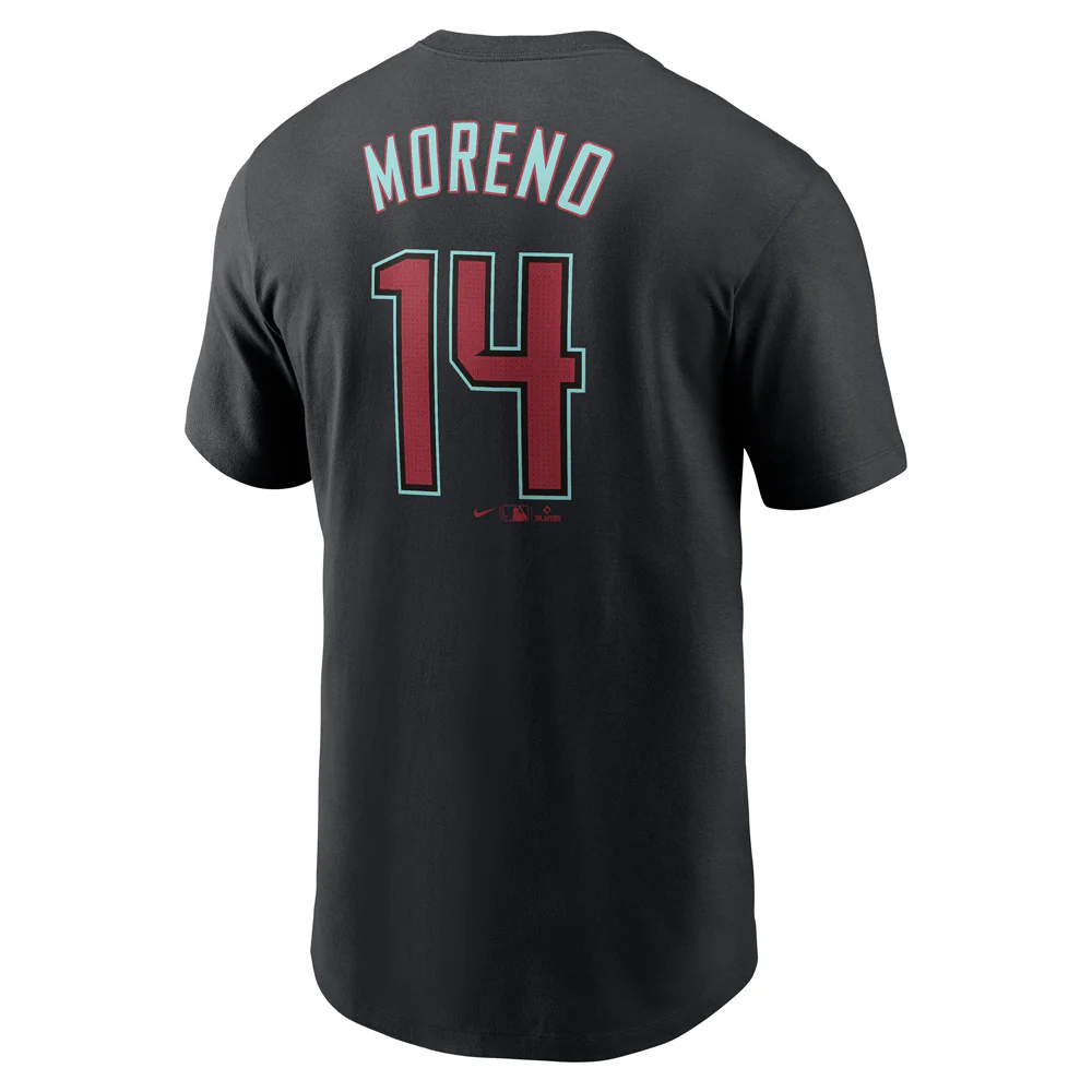 MLB Arizona Diamondbacks Gabriel Moreno Nike FUSE Alternate Name & Number T-Shirt - Black - Image 3