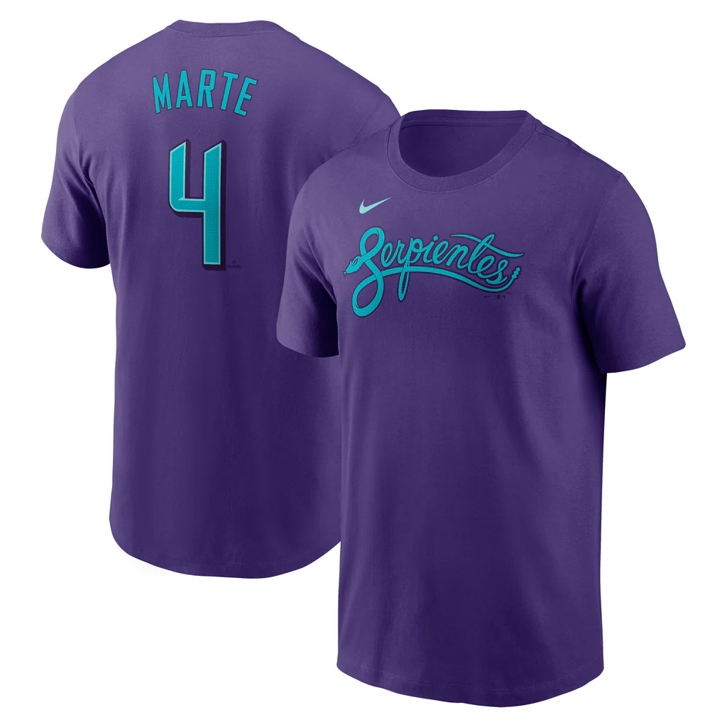 MLB Arizona Diamondbacks Ketel Marte Nike 2025 City Connect Fuse Name & Number T-Shirt - Purple