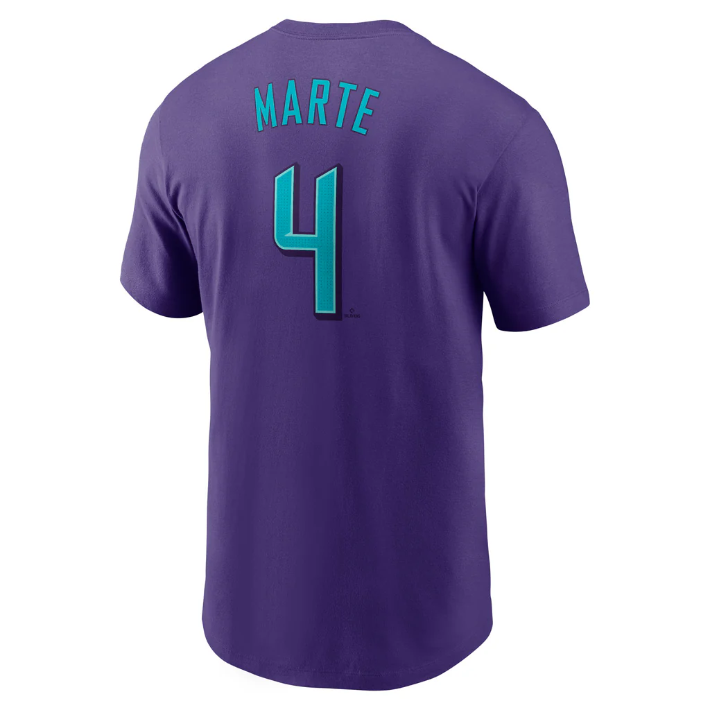 MLB Arizona Diamondbacks Ketel Marte Nike 2025 City Connect Fuse Name & Number T-Shirt - Purple - Image 3