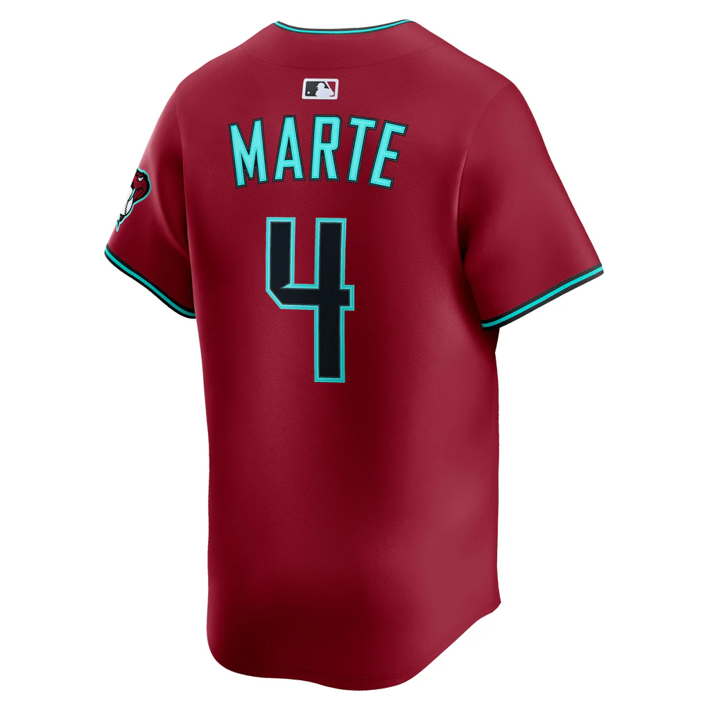 MLB Arizona Diamondbacks Ketel Marte Nike Alternate Limited Jersey - Red - Image 3