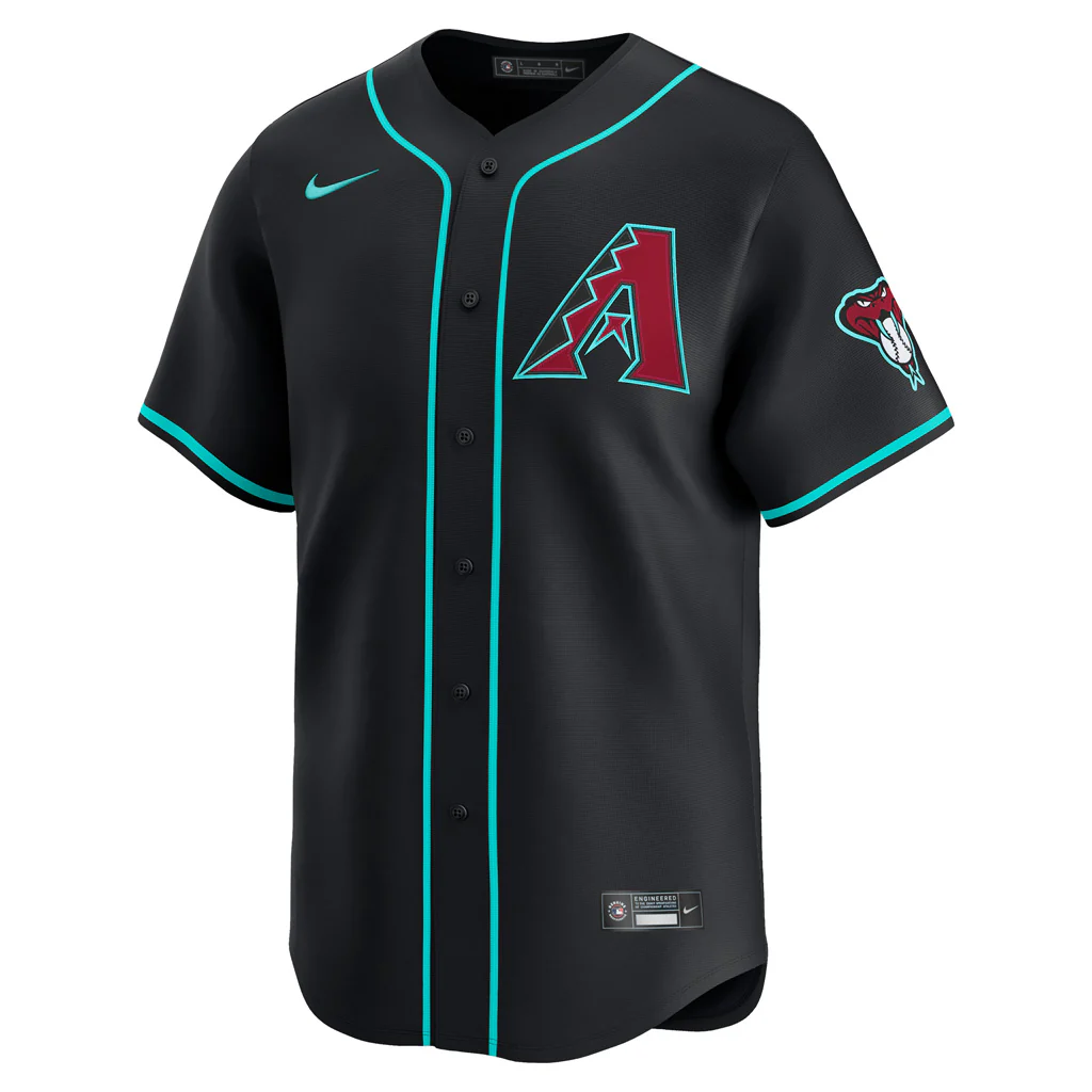 MLB Arizona Diamondbacks Ketel Marte Nike Alternate Limited Jersey - Black - Image 2