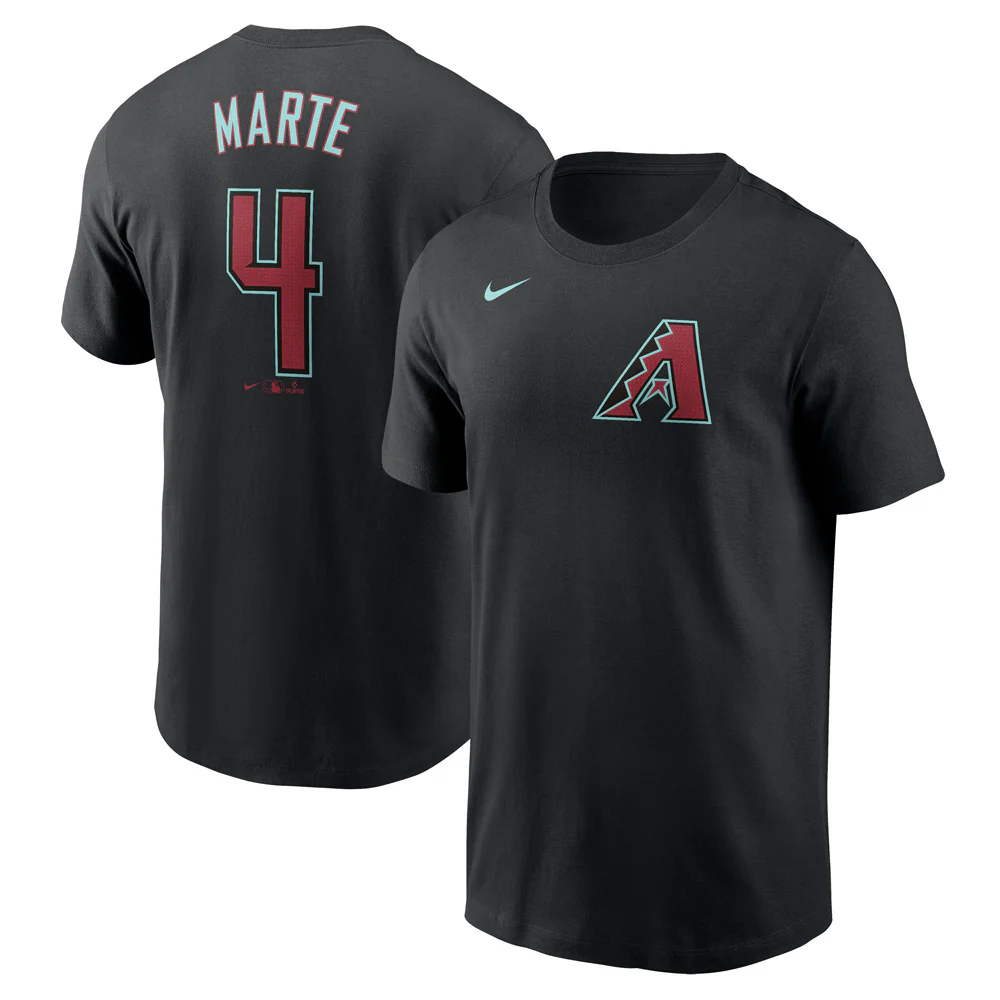 MLB Arizona Diamondbacks Ketel Marte Nike FUSE Home Name & Number T-Shirt - Black