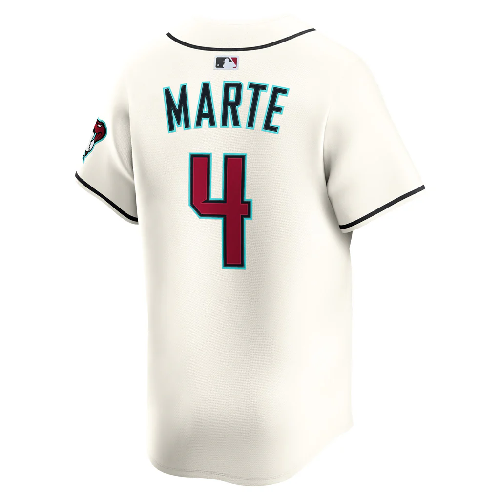 MLB Arizona Diamondbacks Ketel Marte Nike Home Limited Jersey - White - Image 3