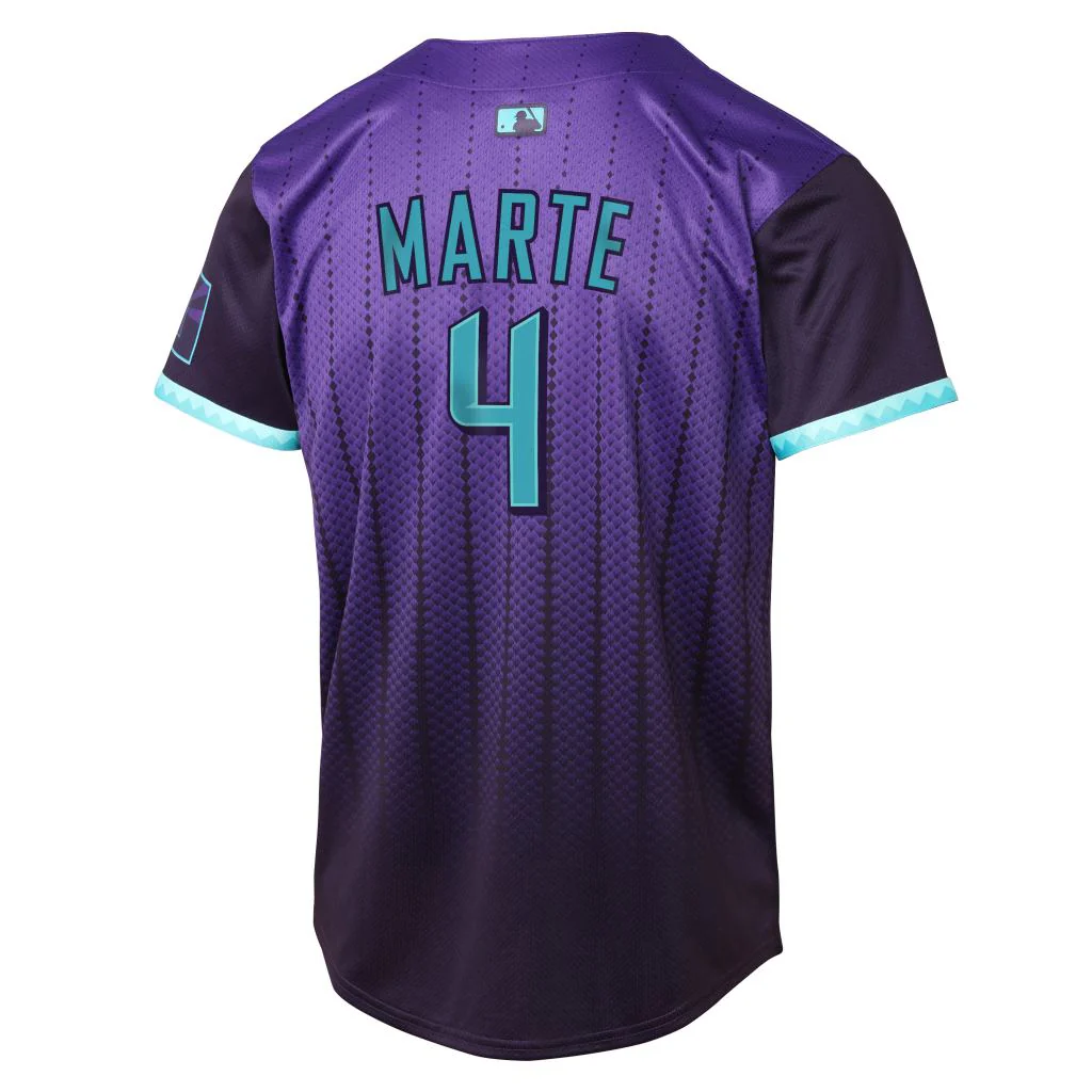 MLB Arizona Diamondbacks Ketel Marte Youth Nike 2025 City Connect Limited Jersey - Purple - Image 3