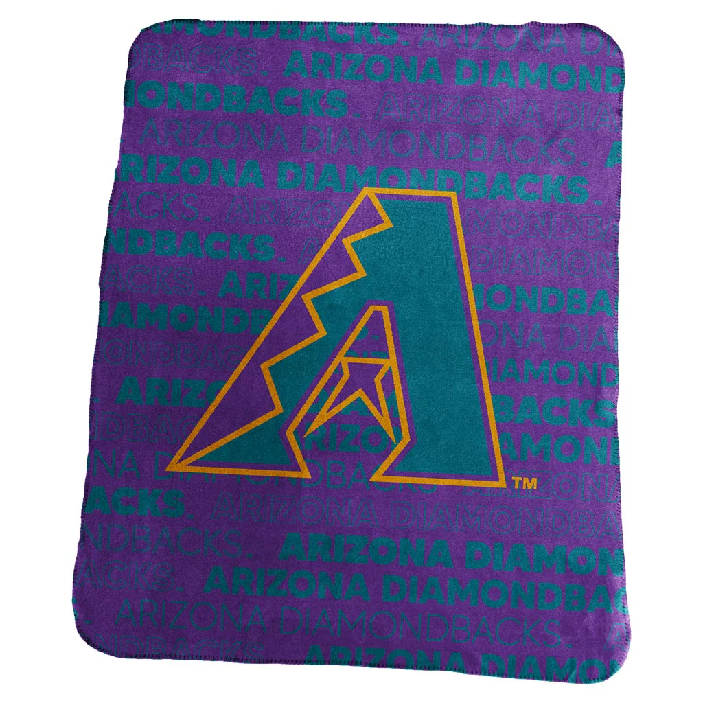 MLB Arizona Diamondbacks Logo Brands 50" x 60" Throwback Classic Blanket - Purple