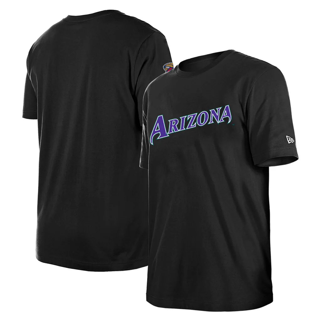 MLB Arizona Diamondbacks New Era '01 Wordmark World Series T-Shirt - Black