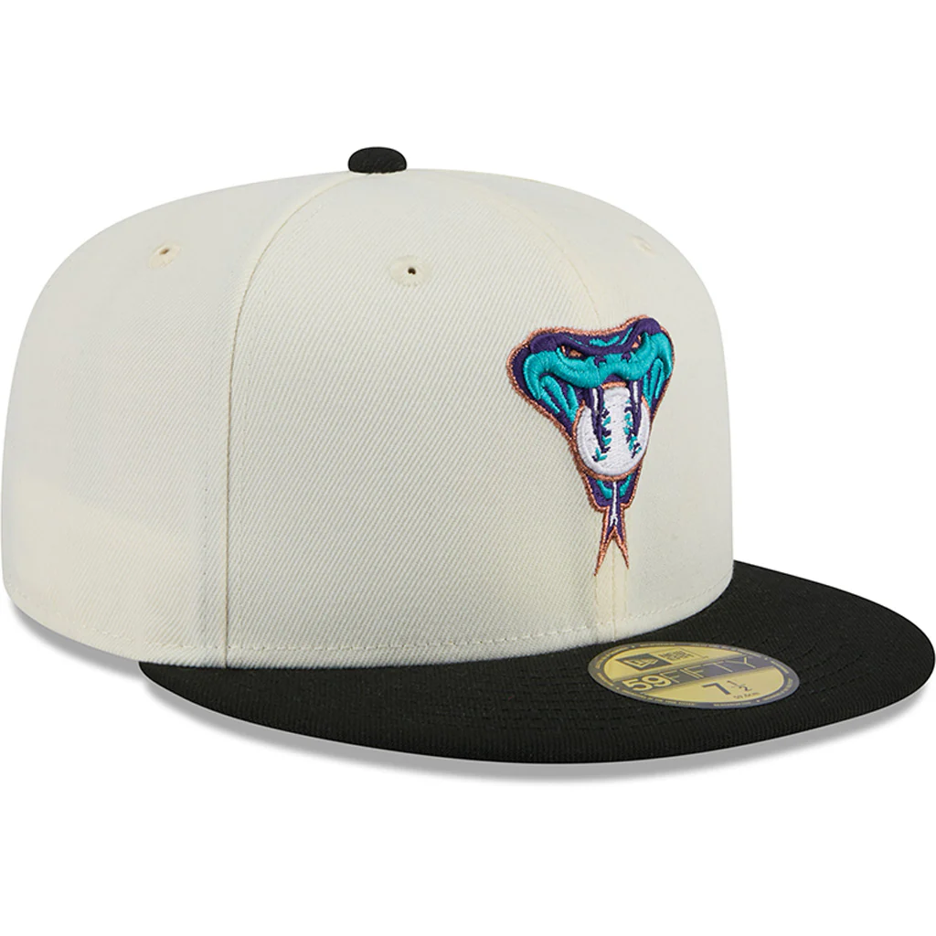 MLB Arizona Diamondbacks New Era Two-Tone Chrome OTC 59FIFTY Fitted Hat - Chrome - Image 2