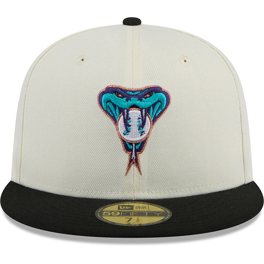 MLB Arizona Diamondbacks New Era Two-Tone Chrome OTC 59FIFTY Fitted Hat - Chrome - Image 3