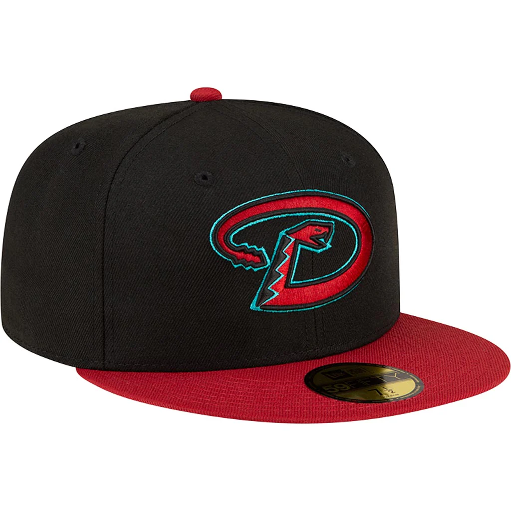 MLB Arizona Diamondbacks New Era Authentic On-Field Road 59FIFTY Fitted Hat - Black - Image 2