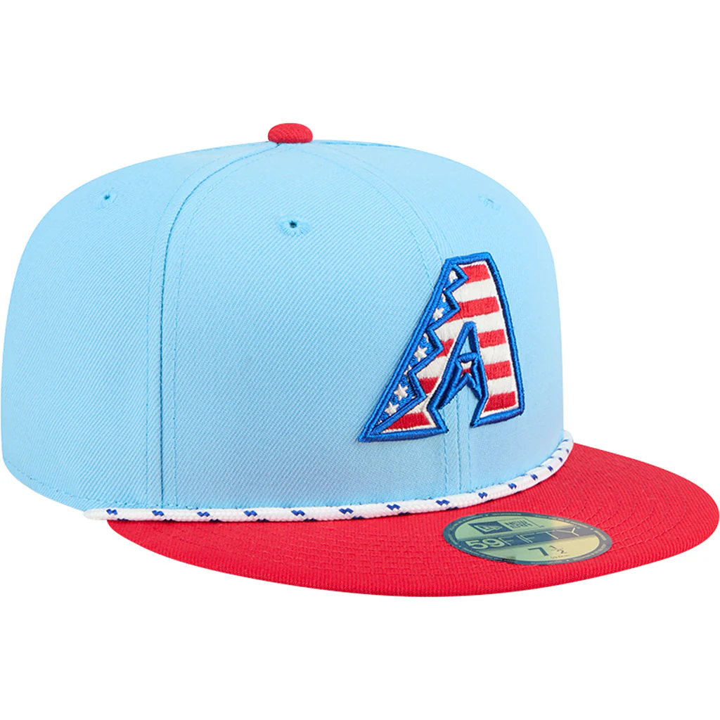 MLB Arizona Diamondbacks New Era 2025 4th of July 59FIFTY Fitted Hat - Blue - Image 2