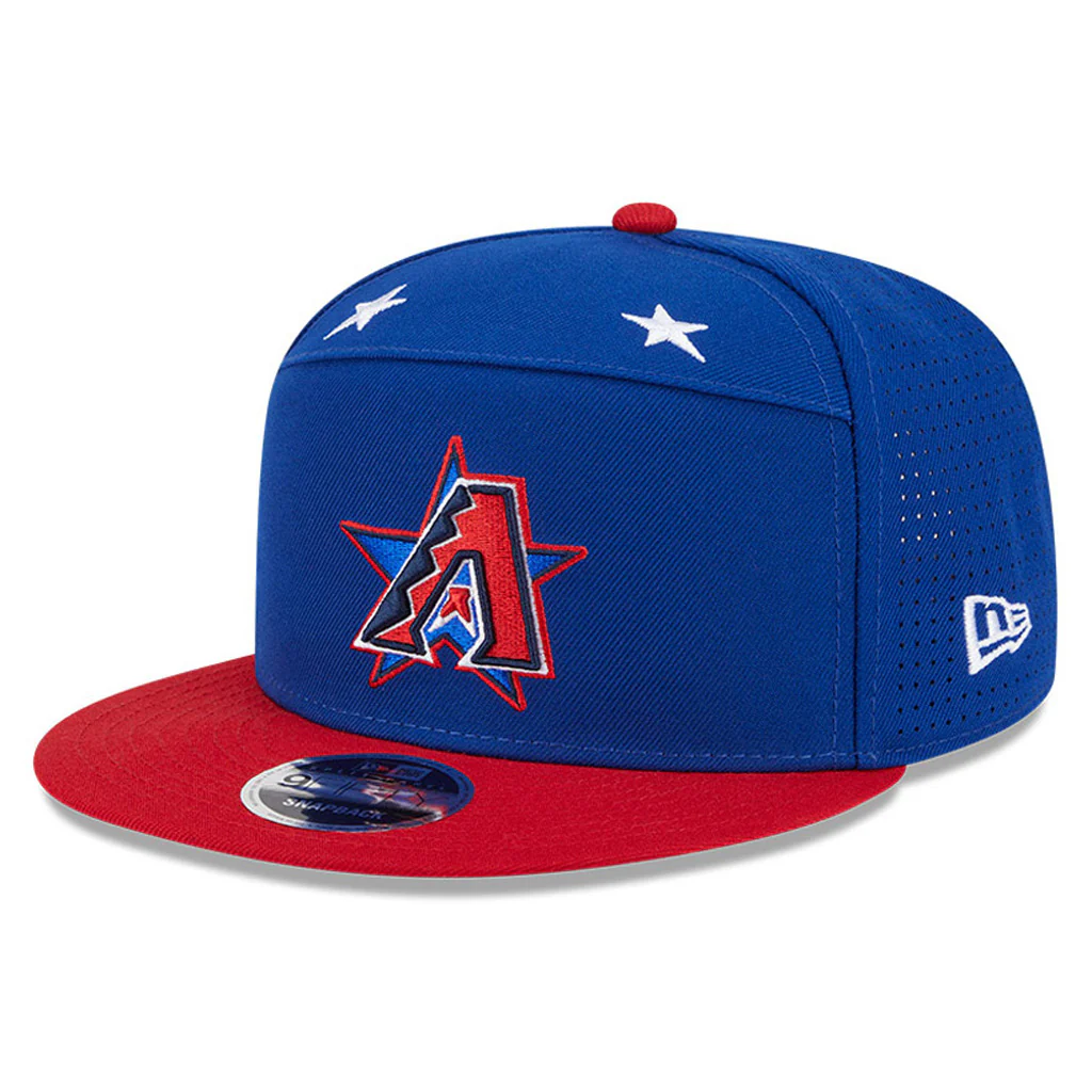 MLB Arizona Diamondbacks New Era 2025 All Star Game Workout 9FIFTY Split Panel Snapback Hat - Blue - Image 2