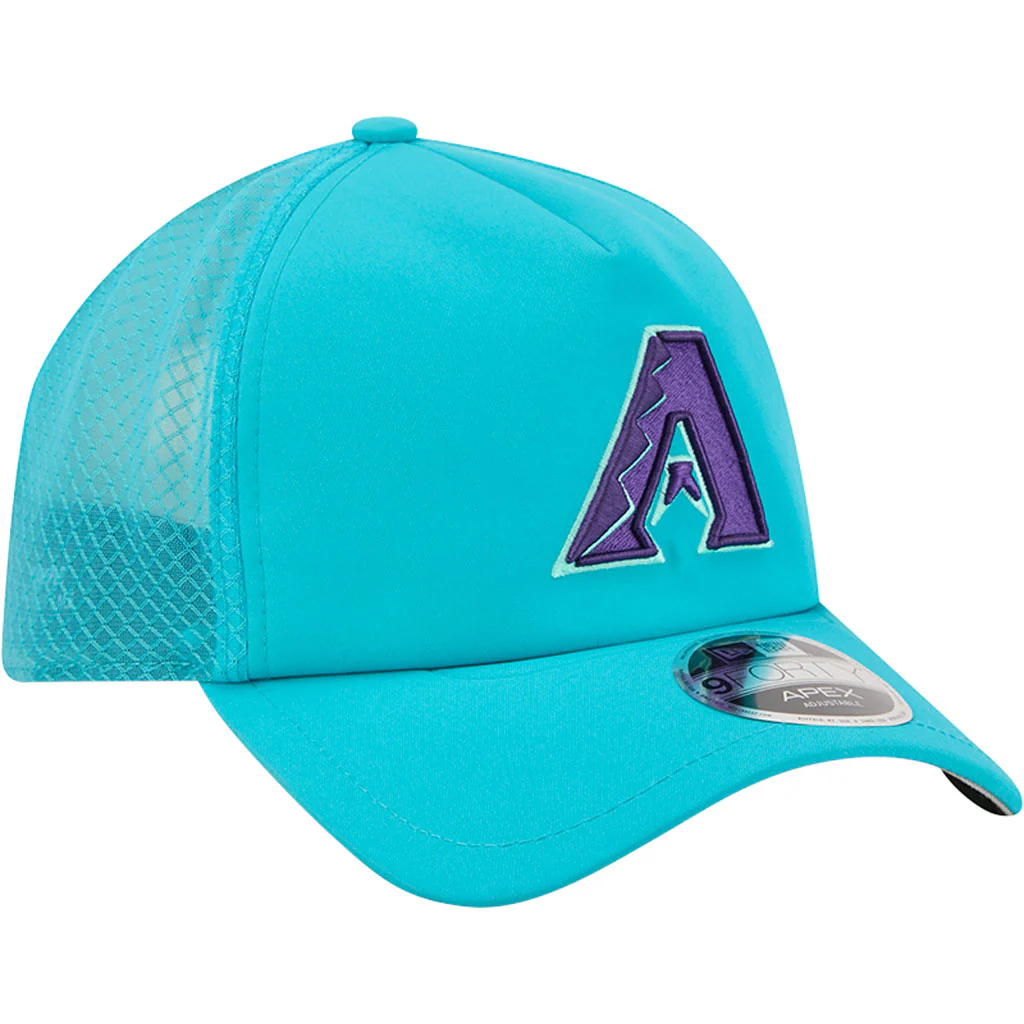 MLB Arizona Diamondbacks New Era 2025 City Connect Batting Practice Apex 9FORTY Snapback Hat - Teal - Image 2