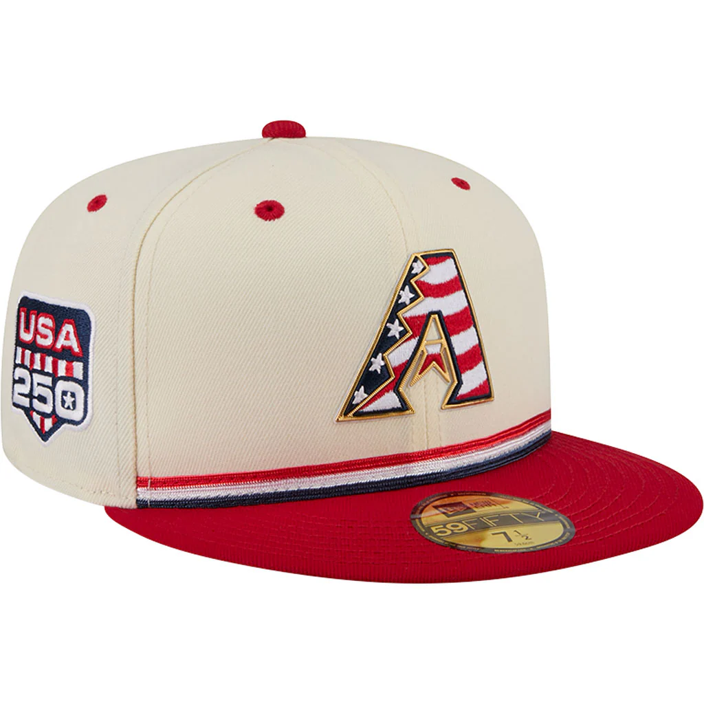 MLB Arizona Diamondbacks New Era 2026 4th of July 59FIFTY Fitted Hat - Cream - Image 2