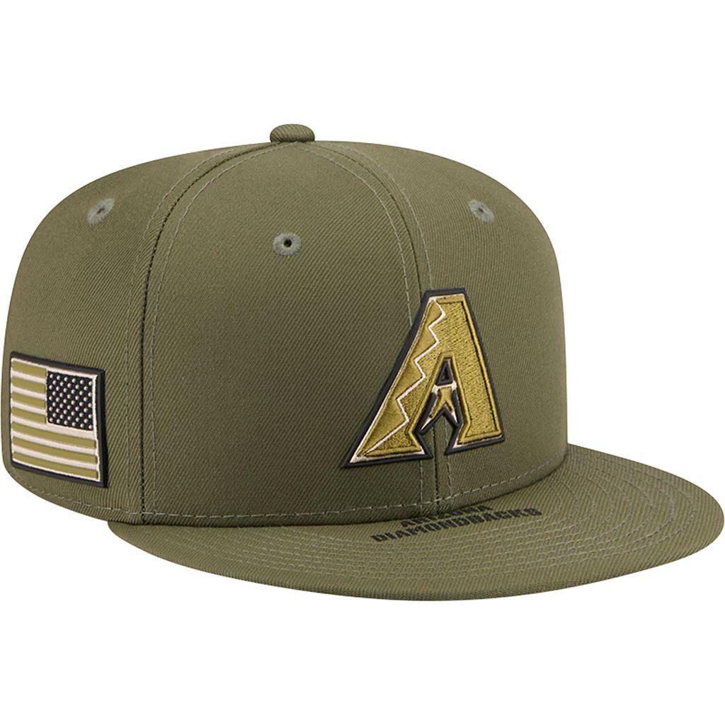 MLB Arizona Diamondbacks New Era 2026 Armed Forces Day 9FIFTY Snapback Hat - Green - Image 2
