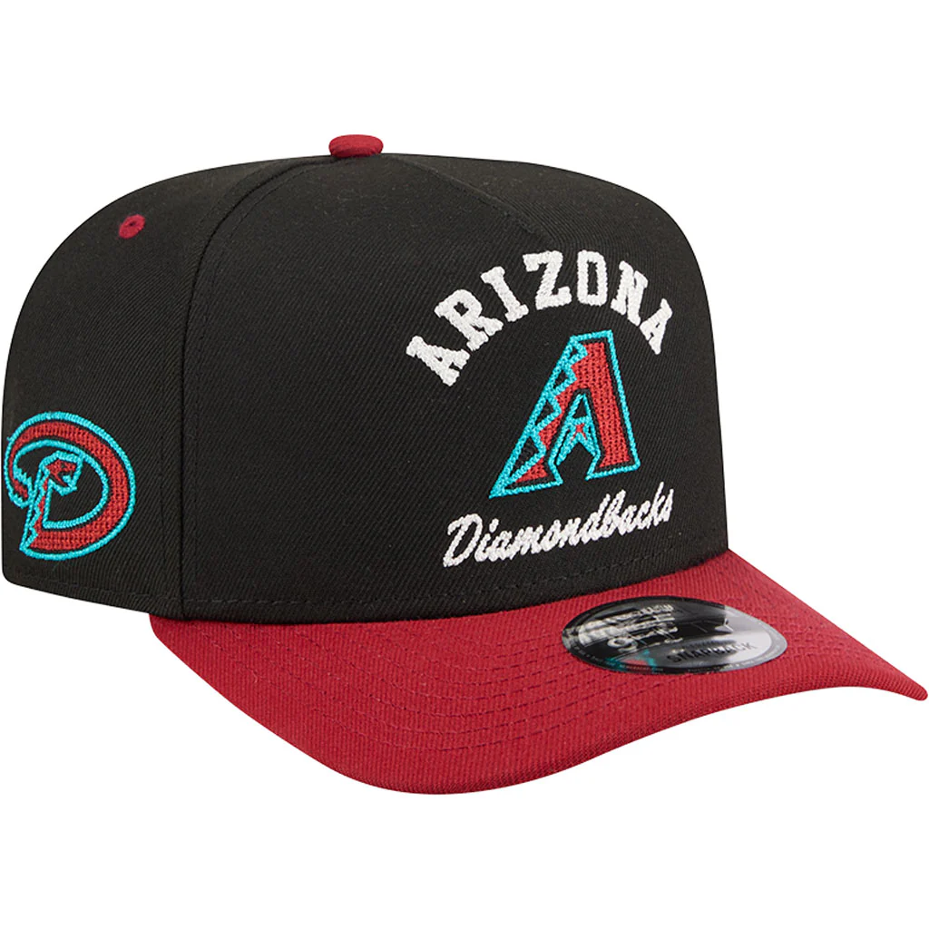 MLB Arizona Diamondbacks New Era Arched 9FIFTY A-Frame Snapback Hat - Black - Image 2