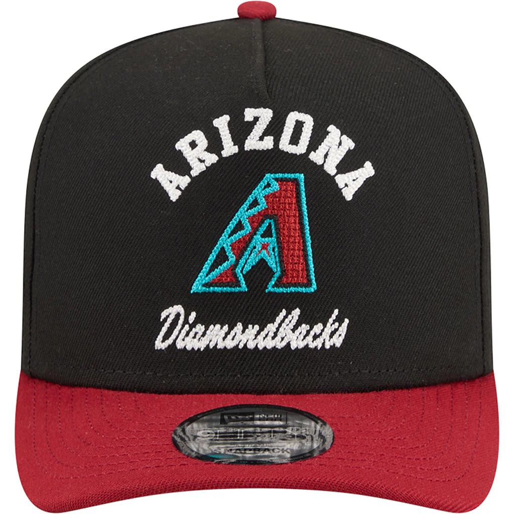 MLB Arizona Diamondbacks New Era Arched 9FIFTY A-Frame Snapback Hat - Black - Image 3